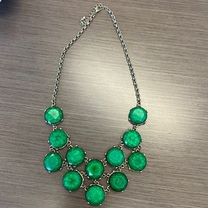 Green statement necklace